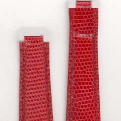 Cinturno per Rolex pelle di lucertola Rossa