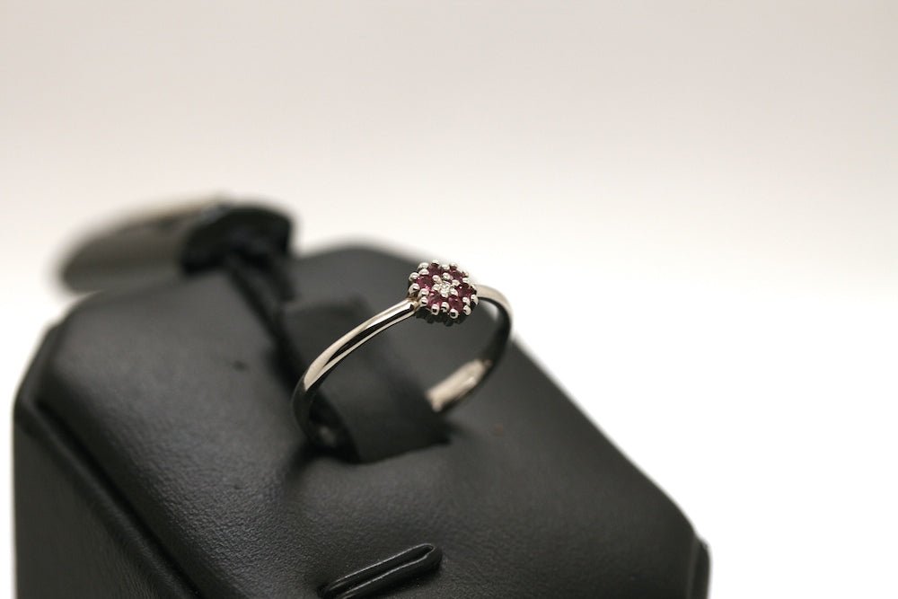 Anello Fiore con Rubini - Pasquale Parisi