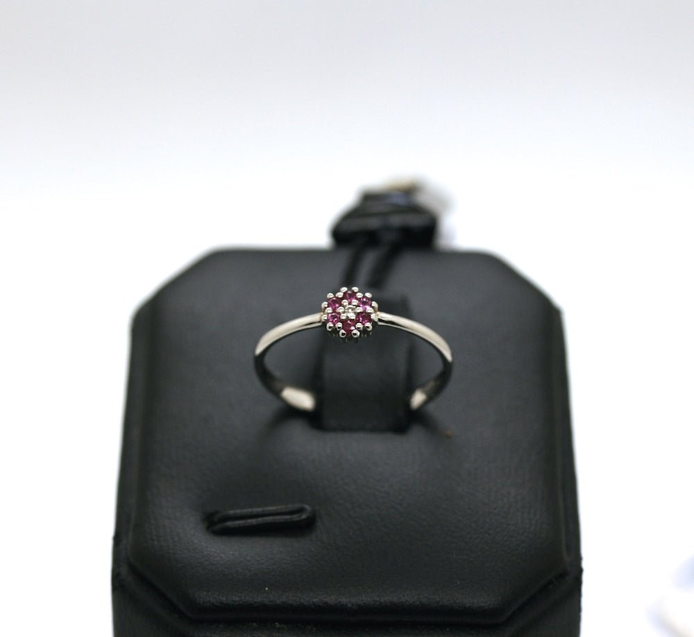 Anello Fiore con Rubini - Pasquale Parisi