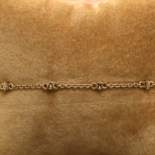 Bracciale oro Rosa e diamanti