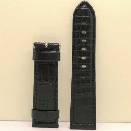 Cinturino Officine Panerai - Pelle di coccodrillo - Nero
