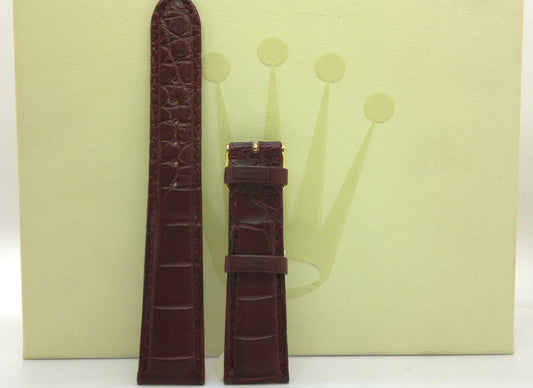 Cinturino Rolex - Pelle di alligatore - Bordeaux
