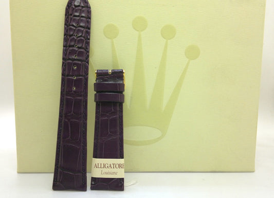 Cinturino Rolex - Pelle di alligatore - Viola