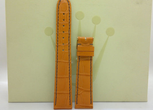 Cinturino Rolex - Pelle di coccodrillo - Arancio - Pasquale Parisi