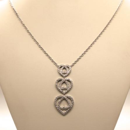 Collana Girocollo Tre Cuore
