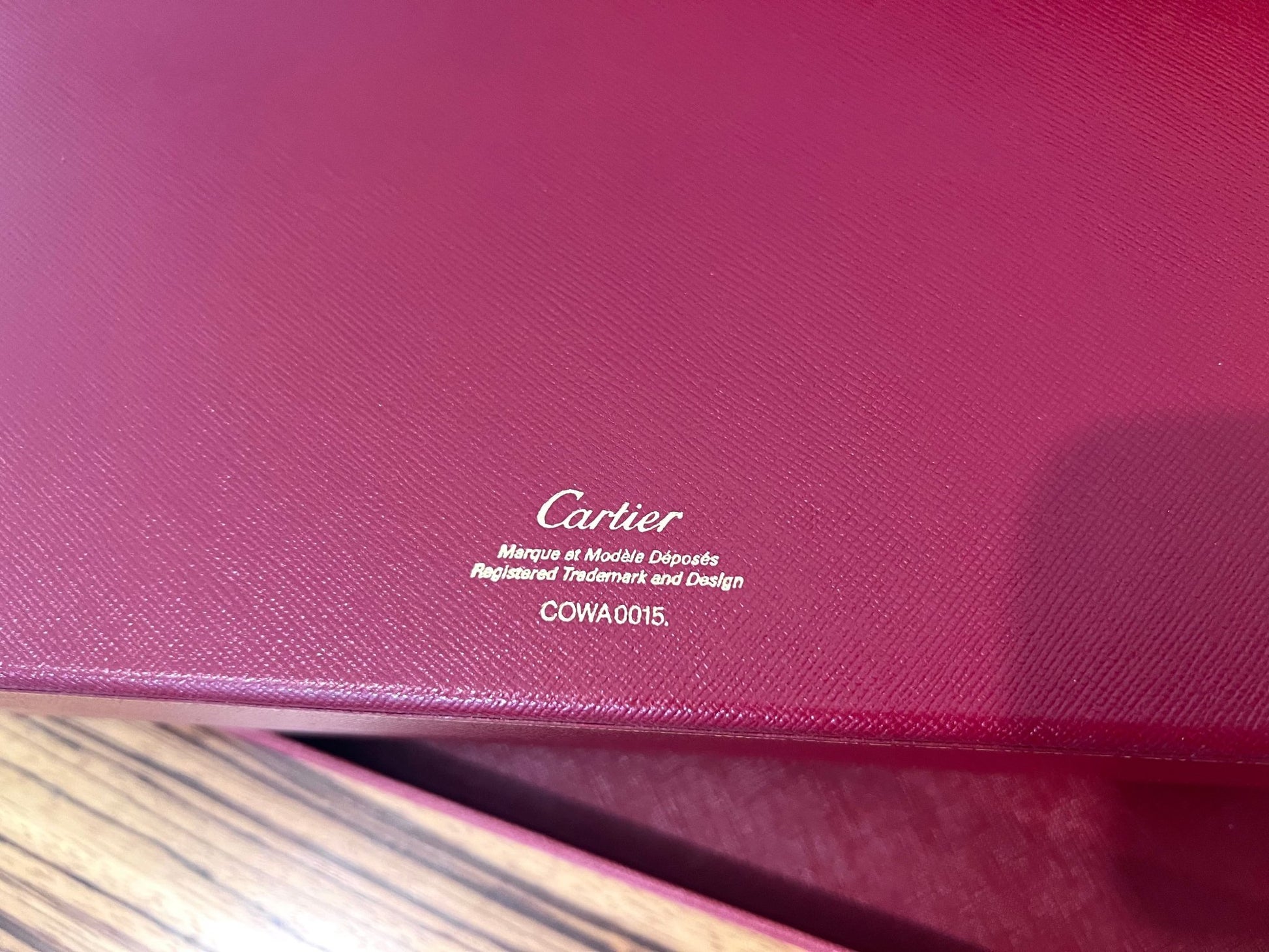 Scatola per Orologio Cartier COWA 0015